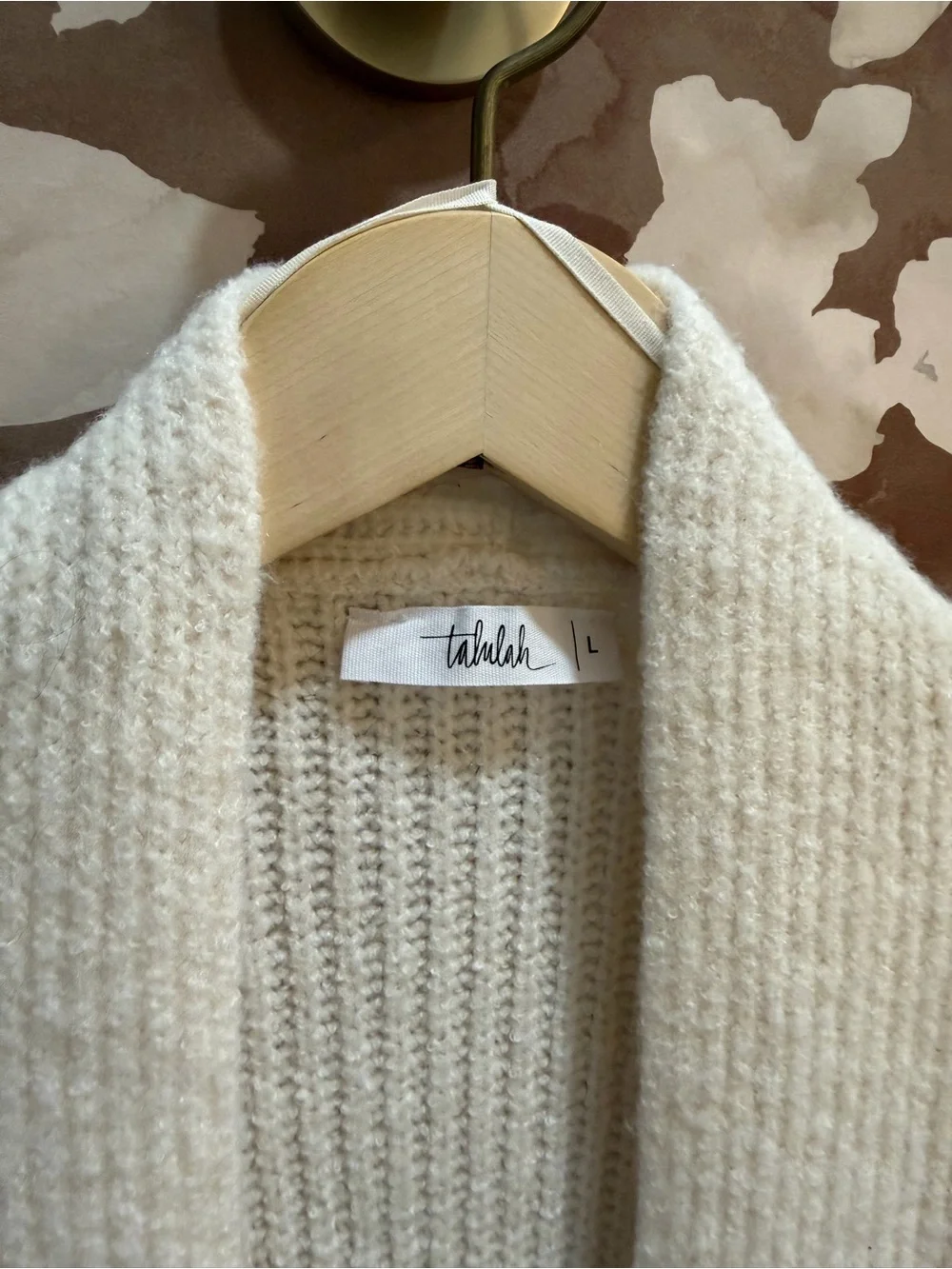 TALULAH Beckett Longline Cardigan in Ivory — New without tags